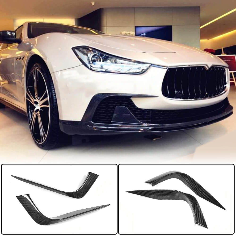Covers on the front bumper (for Base/S/S Q4 2013-2017, Carbon) for Maserati Ghibli 2013-2023 - image 1