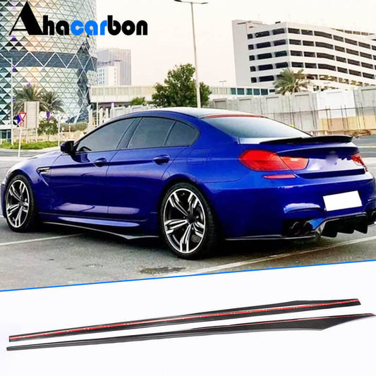 Side Skirts Carbon Fiber V1 (for F06 M-Sport) for BMW 6 F12/F13/F06 2011-2015 - image 1