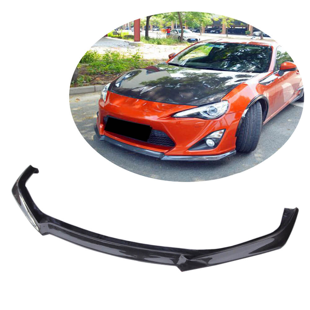 Front Bumper Lip V1 Overlay (Carbon) for Toyota GT86 2011- - image 1