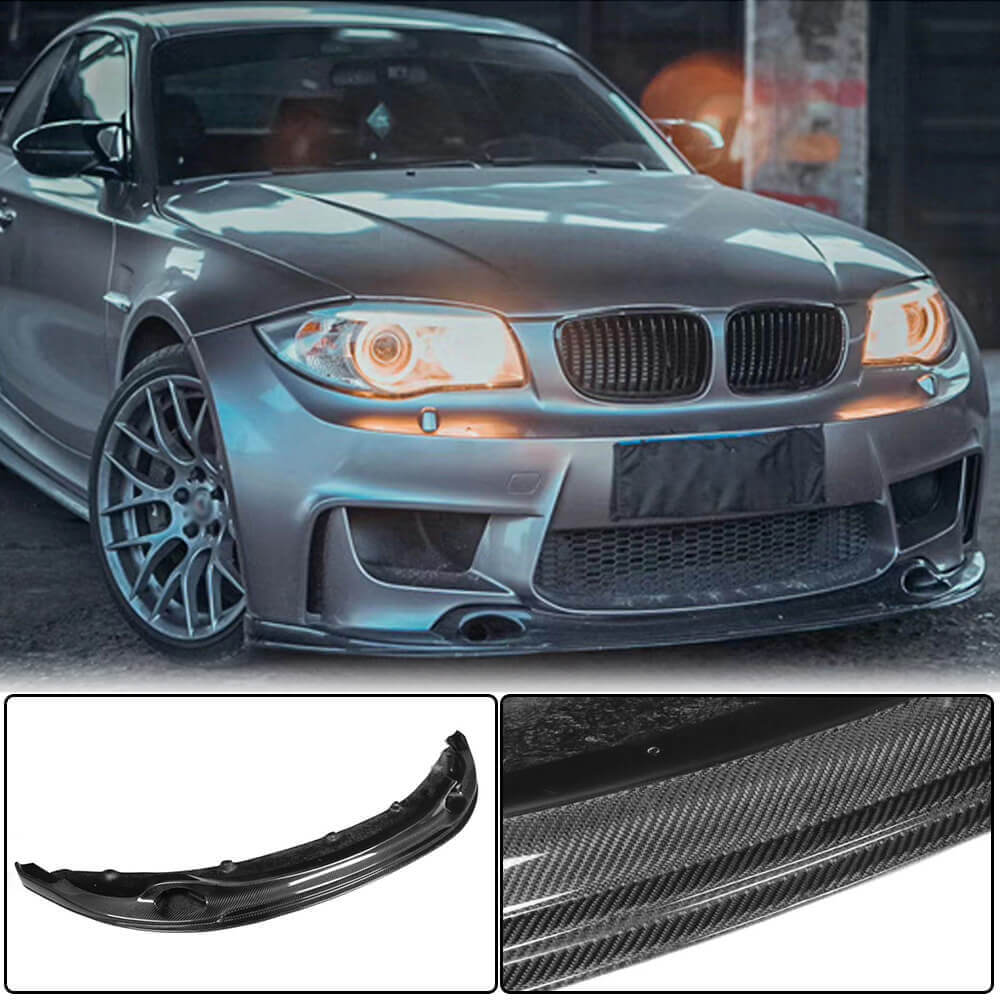 Front Bumper Lip V2 for 1M E82 Carbon for BMW 1 Series E81/82/87/88 2004-2011 - image 1