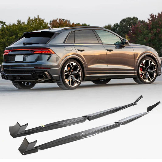 Side sills (Carbon) for Audi Q8 2018- - image 1