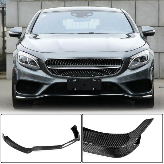 Front Bumper Lip V1 for AMG-Line 2015-2018 Carbon for Mercedes S-class C217 Coupe 2014-2020 - image 1