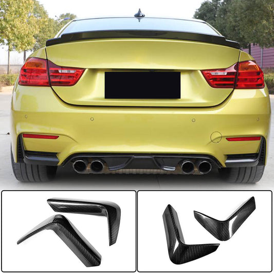 Rear Bumper Splitters DRY Carbon Fiber V1 (for F82/F83) for BMW 4 series F-32 2012-2020 - image 1