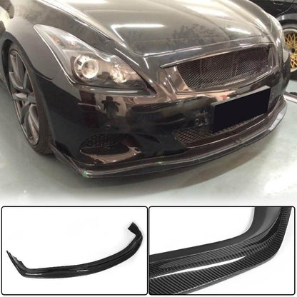 Front Bumper Lip Spoiler (for G37 Coupe 2009-2013, Carbon) for Infiniti G25/G35/37 (V36/CV36) 2006-2015 - image 1