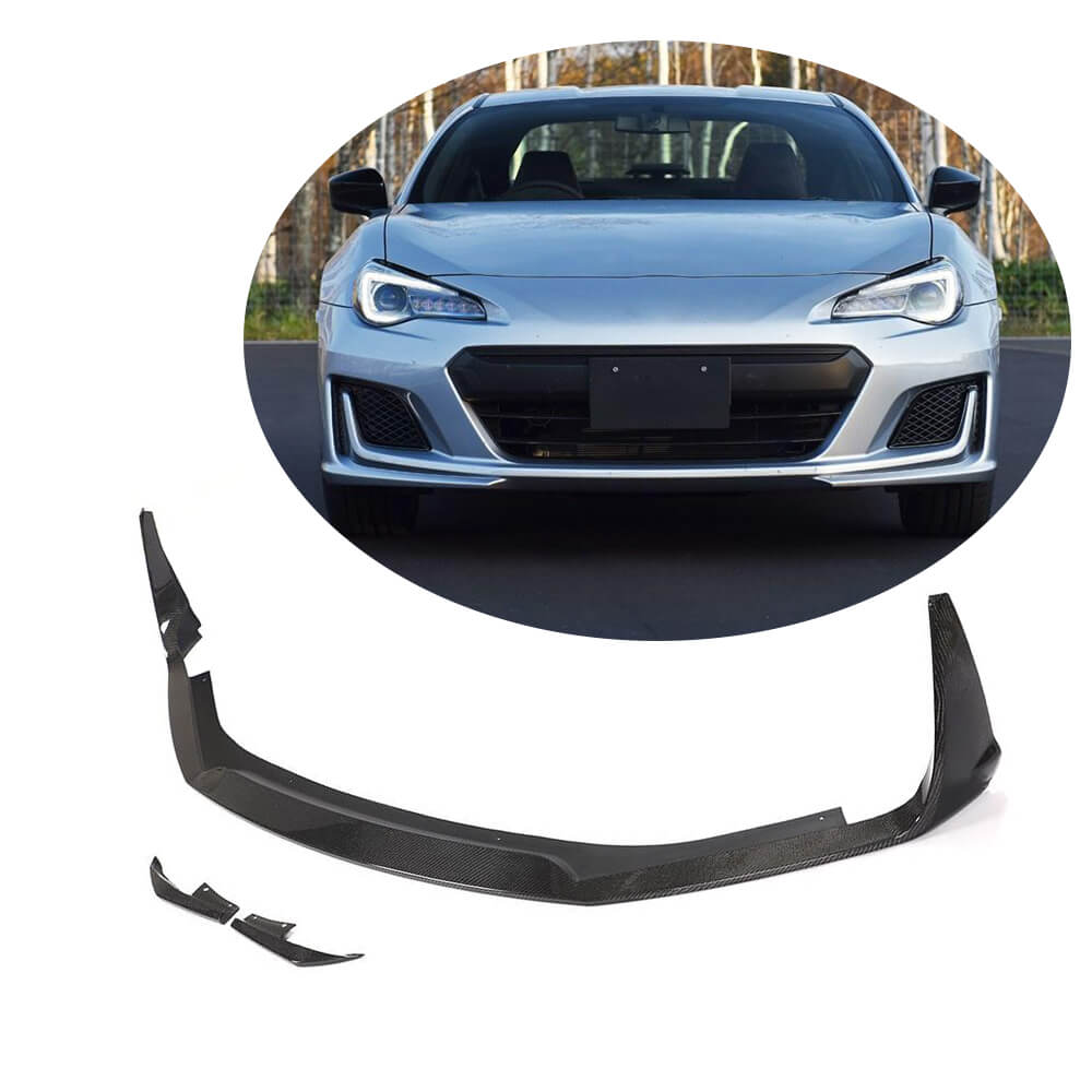 Front bumper lip V2 (2017-2021, Carbon) for Subaru BRZ 2012-2021 - image 1