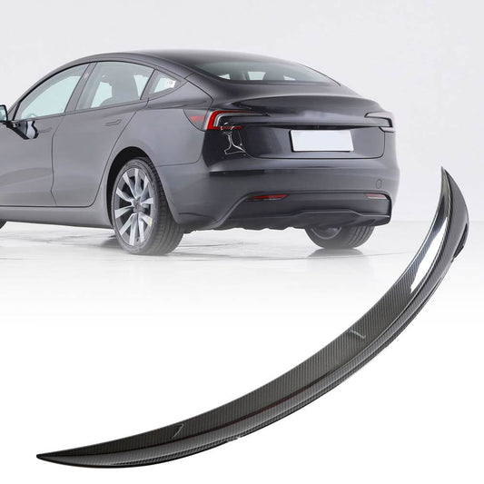 Rear Trunk Spoiler Dry Carbon Fiber V1 (2023-2025) for Tesla Model 3 - image 1