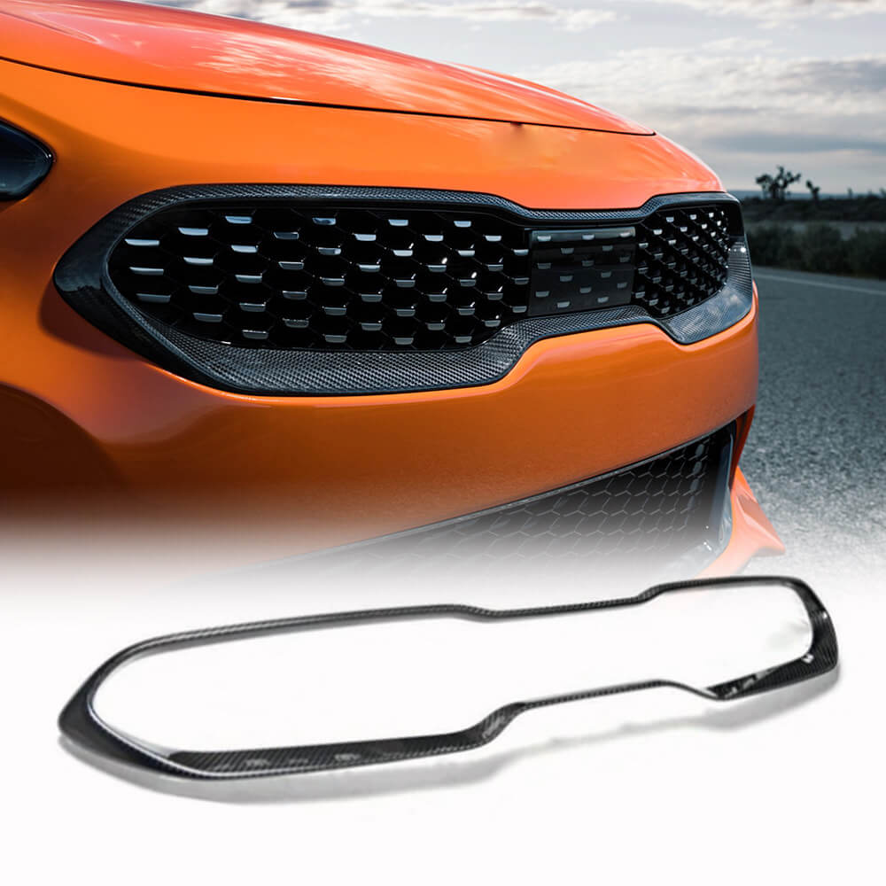Front Grille Surround (Carbon) for Kia Stinger 2017-2023 - image 1