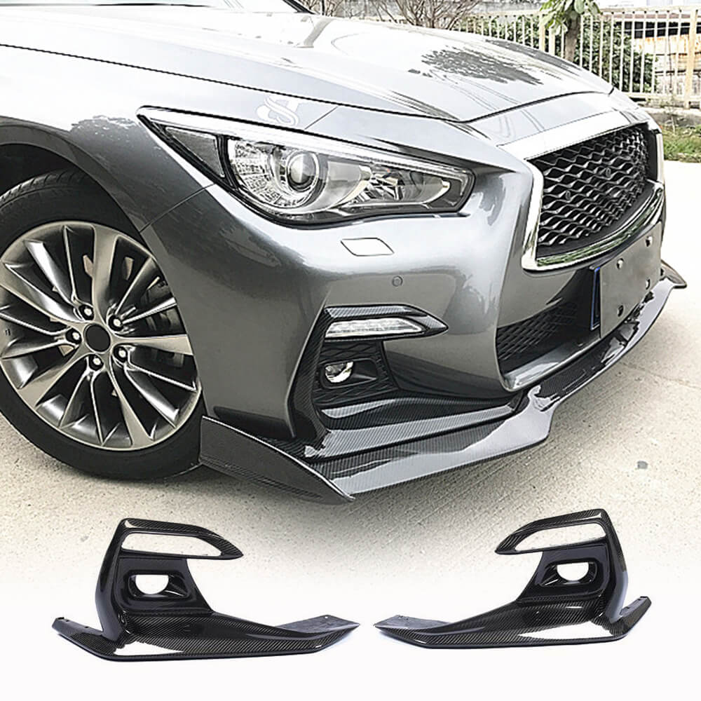 Covers for fog lights (for Q50 Sport 2018-2022, Carbon) for Infiniti Q50/Q60 2013-2024 - image 1