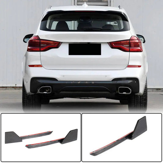 Rear Bumper Flap Extensions (for original M-Sport 2018-2021, Carbon) for BMW X3 G01 2018- - image 1