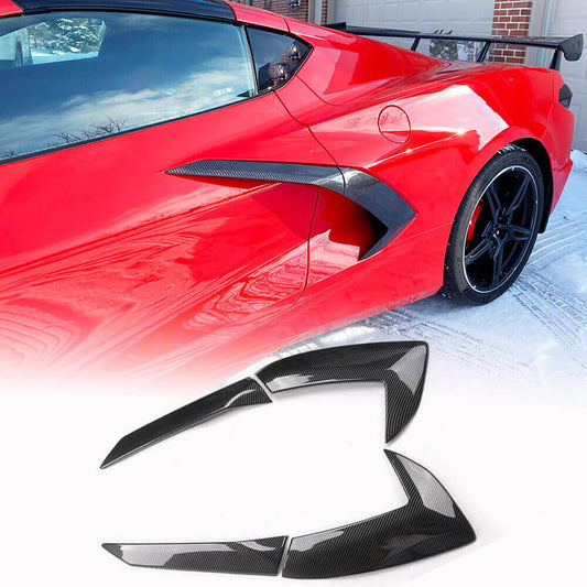 Rear fenders (2019-2022, Carbon) for Chevrolet Corvette C8 2019- - image 1