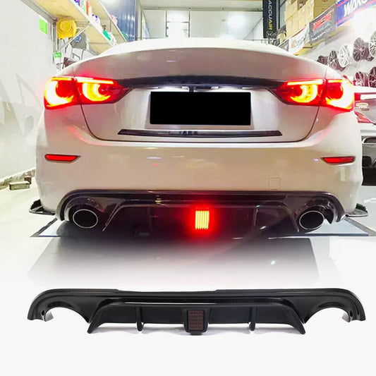 Rear bumper diffuser V4 (for Q50 Base/Sport 2014-2017, Carbon) for Infiniti Q50/Q60 2013-2024 - image 1
