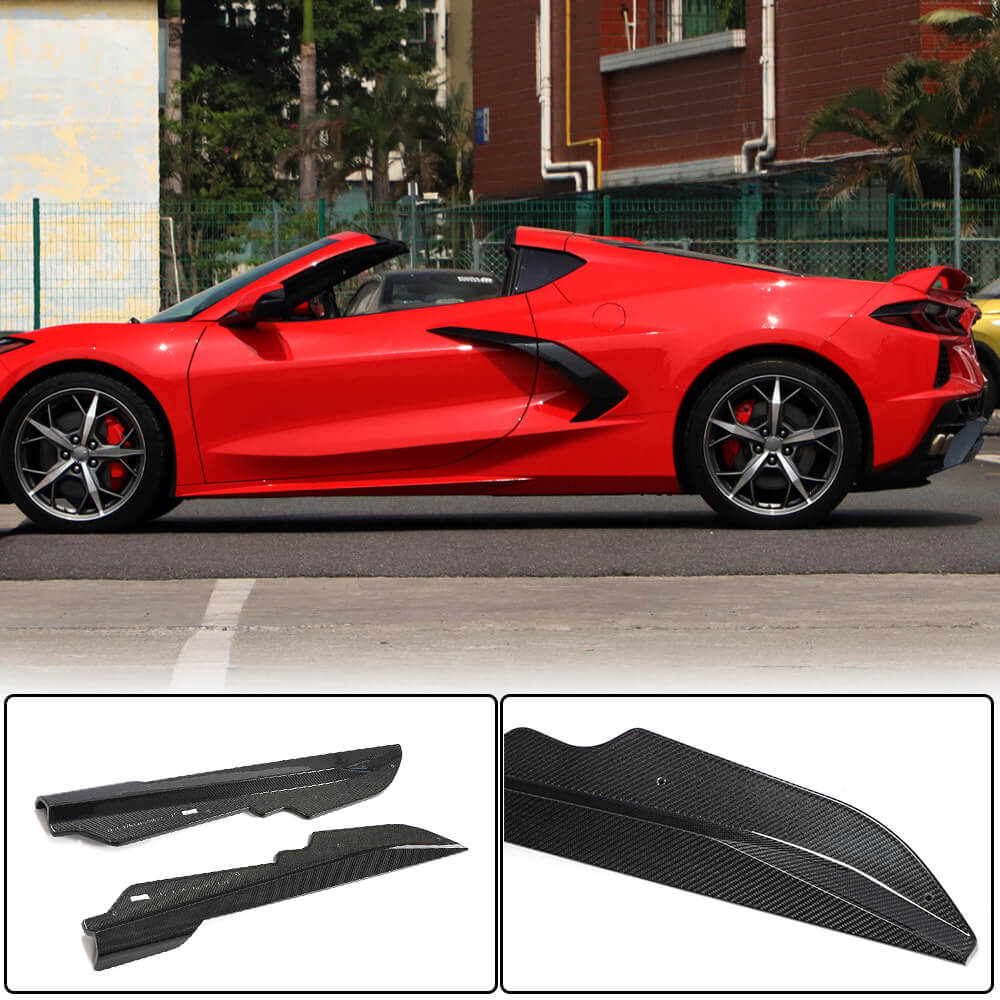 Side Skirts (Carbon) for Chevrolet Corvette C8 2019- - image 1