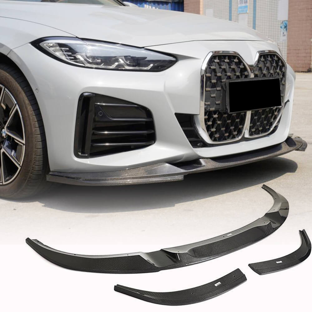 Front Bumper Lip Carbon Fiber V7 (for G26 M-Sport) for BMW 4 series G22/23/26 2020- - image 1