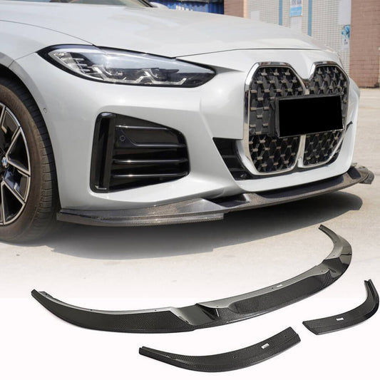 Front Bumper Lip Carbon Fiber V7 (for G26 M-Sport) for BMW 4 series G22/23/26 2020- - image 1