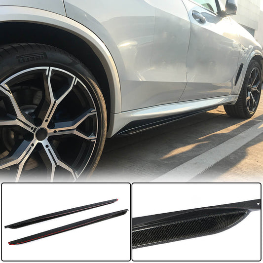 Door sills Carbon V1 (Natural Carbon) for BMW X5 G05 2019- - image 1