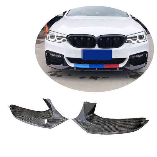 Front Bumper Splitters Carbon Fiber V1 (for M-Sport 2017-2020) for BMW 5 Series G30/31 2017-2023 - image 1
