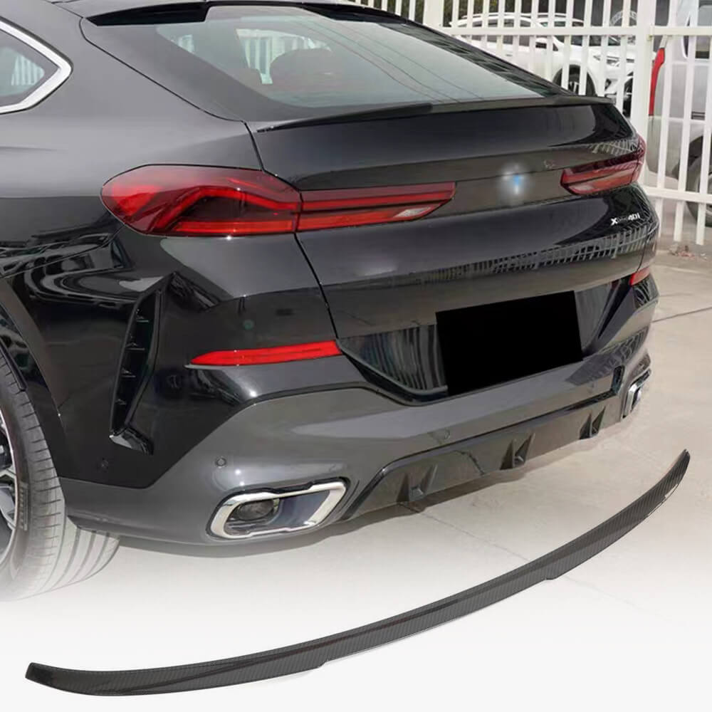 Rear Trunk Spoiler Dry Carbon Fiber V3 for BMW X6 G06 2019- - image 1