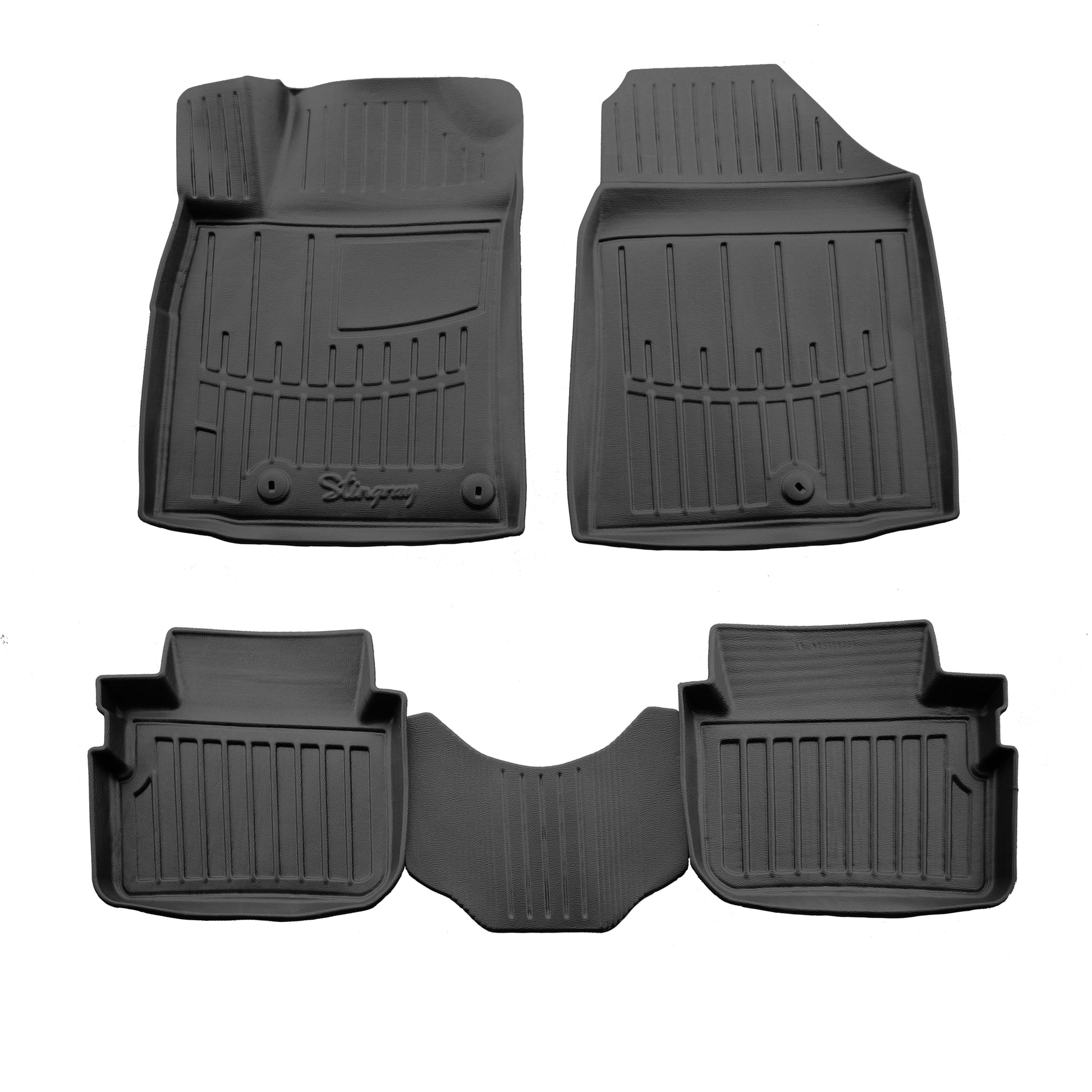 Rubber Floor Mats Stingray 3D (Electric, 5 pcs) for Hyundai Ioniq 2016-2022 - image 1