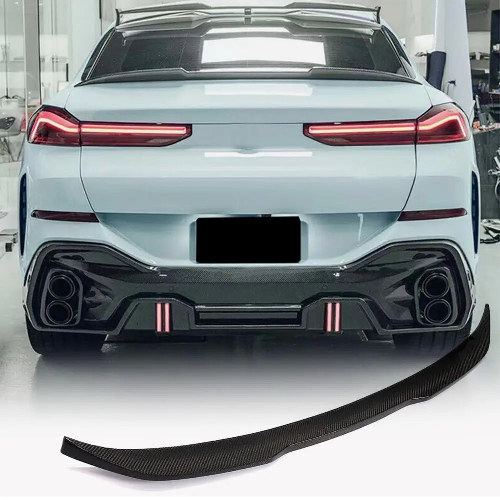 Rear Trunk Spoiler Carbon Fiber V1 for BMW X6 G06 2019- - image 1