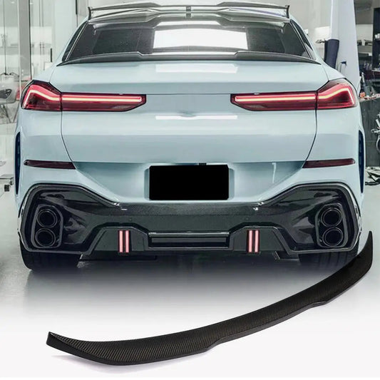 Rear Trunk Spoiler Carbon Fiber V1 for BMW X6 G06 2019- - image 1