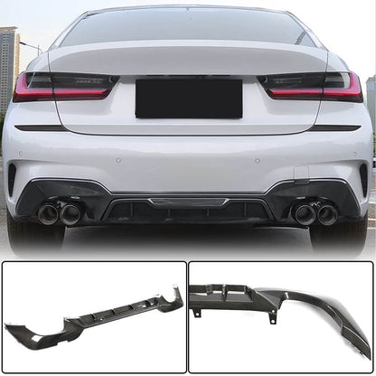 Rear Bumper Diffuser Carbon Fiber V1 (2022+, M-Sport) for BMW 3 series G20/21 2018- - image 1