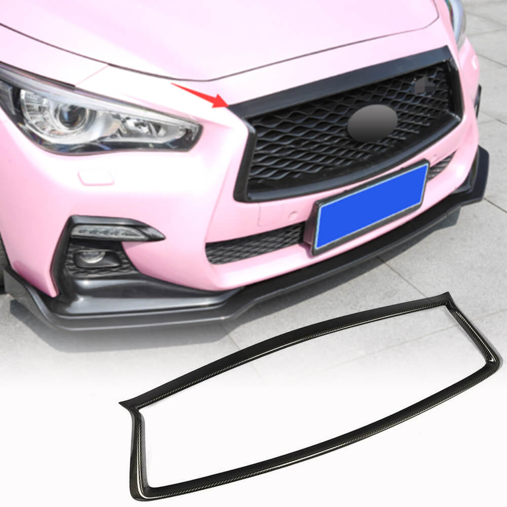Radiator grille outline (for Q50 2018-2022, Carbon) for Infiniti Q50/Q60 2013-2024 - image 1