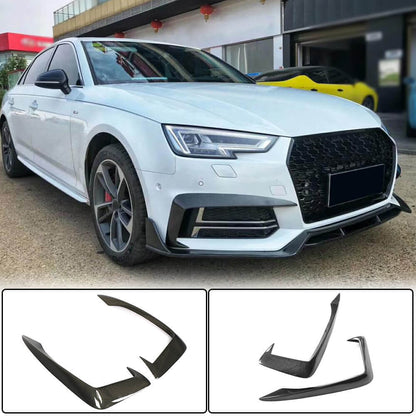 Fog light covers V2 (for S-Line SD 2015-2019, Carbon) for Audi A4 B9 2015-2024 - image 1