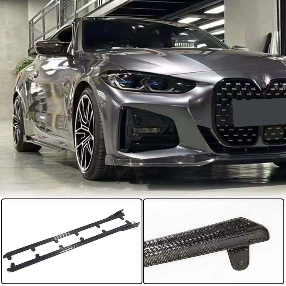 Side Skirt Extensions V3 (for G22/G23 M-Sport, Carbon) for BMW 4 Series G22/23/26 2020- - image 1