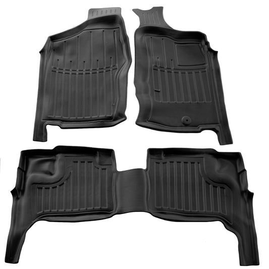 Stingray 3D floor mats (For Navara (D22), Right-hand drive, 3 pcs) for Nissan NP300 1999-2015 - image 1