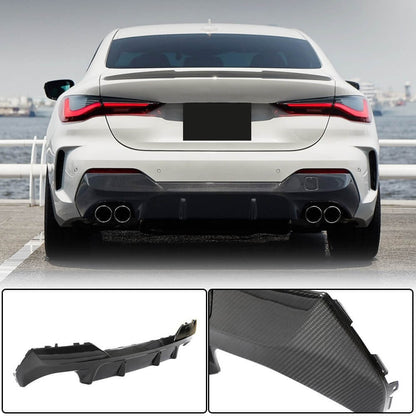 Rear Bumper Diffuser Dry Carbon Fiber V2 (M-Sport) for BMW 4 series G22/23/26 2020- - image 1