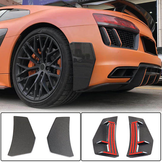 Rear Bumper Splitters Carbon Fiber V1 for Audi R8 2015- - image 1