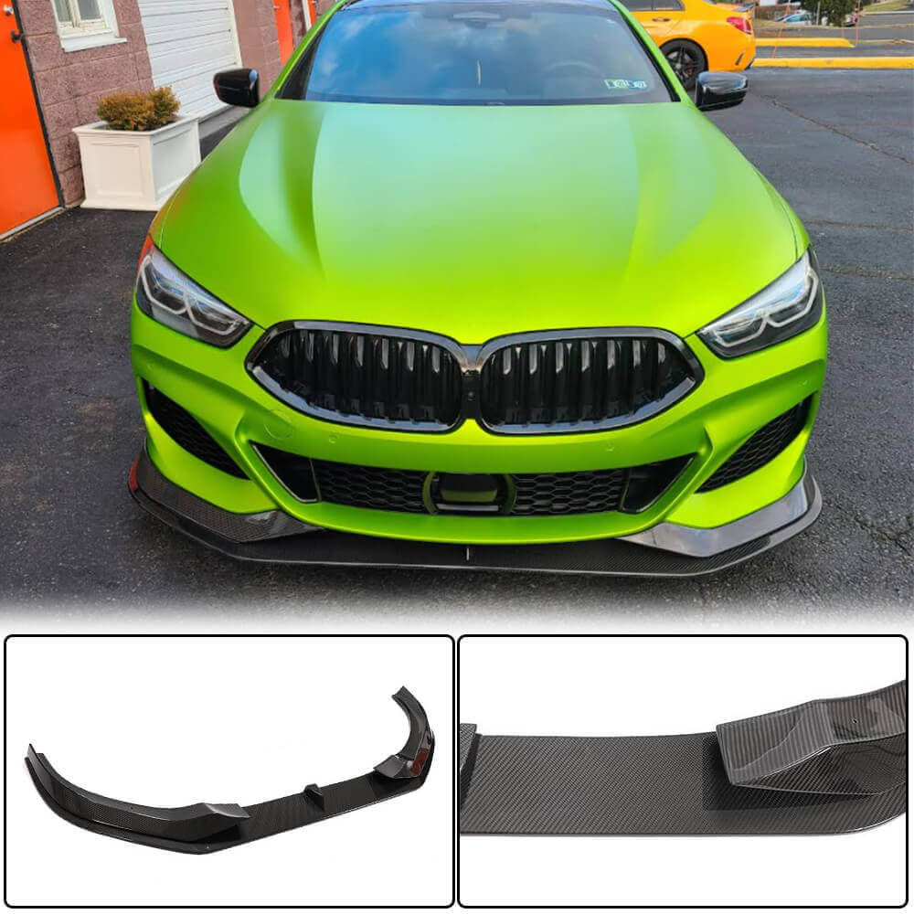 Front Bumper Lip V1 (for M-Sport, Carbon) for BMW 8 Series G14/G15/G16 2018- - image 1
