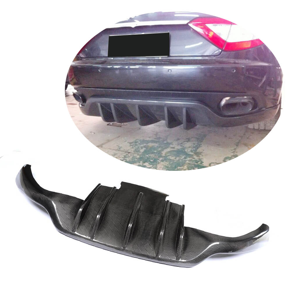 Rear bumper diffuser (2007-2013, Carbon) for Maserati GranTurismo 2007-2019 - image 1