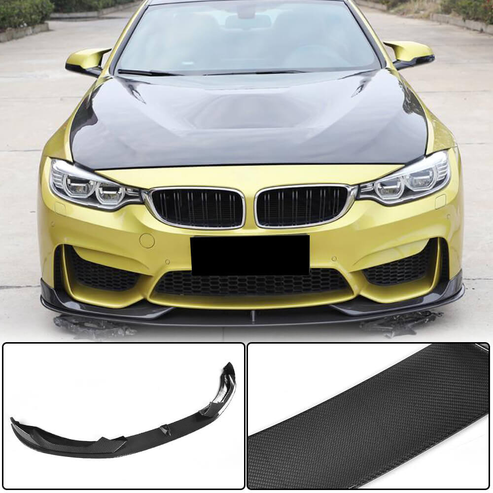 Front Bumper Lip Carbon Fiber V3 (for F82/F83) for BMW 4 series F-32 2012-2020 - image 1