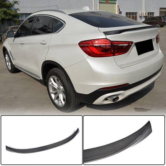 Rear Trunk Spoiler Carbon Fiber V3 for BMW X6 F-16 2014-2019 - image 1