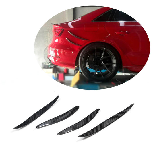 Rear bumper trims (for S-Line SD 2012-2016, Carbon) for Audi A3 2012-2020 - image 1