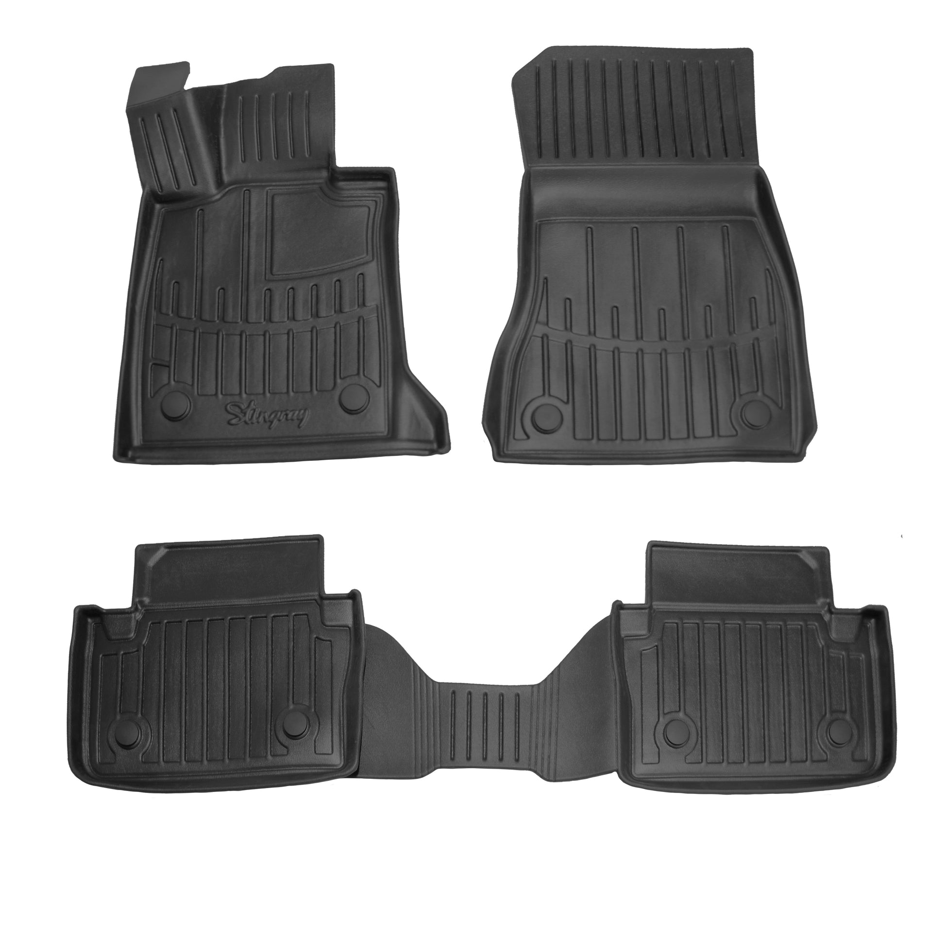 Rubber Floor Mats Stingray 3D (For G60E, 4 pcs) for BMW 5/i5 Series G60/G60E/G61 2023- - image 1