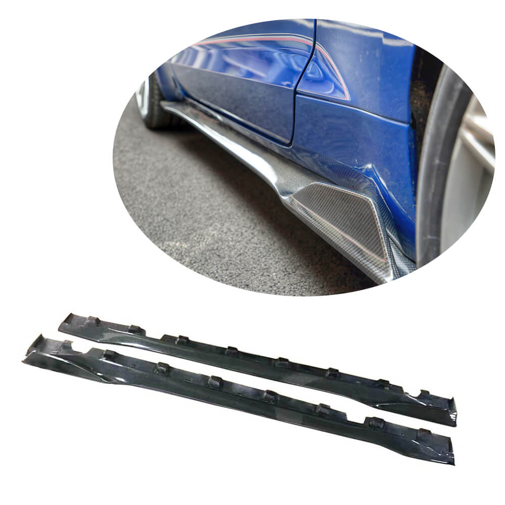 Side Skirts V3 (Carbon) for Ford Mustang 2015-2023 - image 1