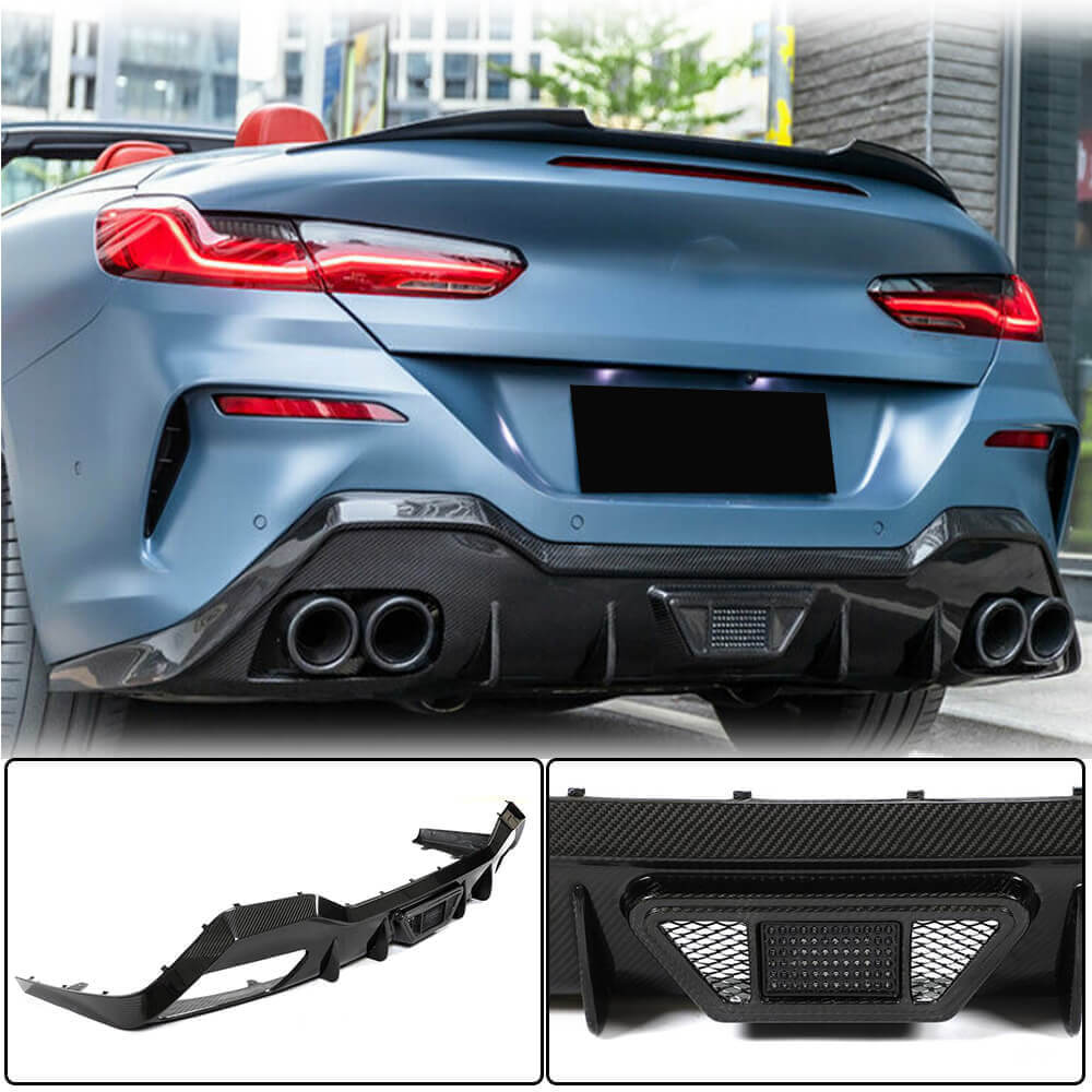 Rear Bumper Diffuser Dry Carbon Fiber V1 (for G14/G15 M850i) for BMW 8 series G14/G15/G16 - image 1