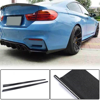 Side Skirt Extensions V1 (for F82/F83, Carbon) for BMW 4 Series F32/F33/F36 2012-2020 - image 1