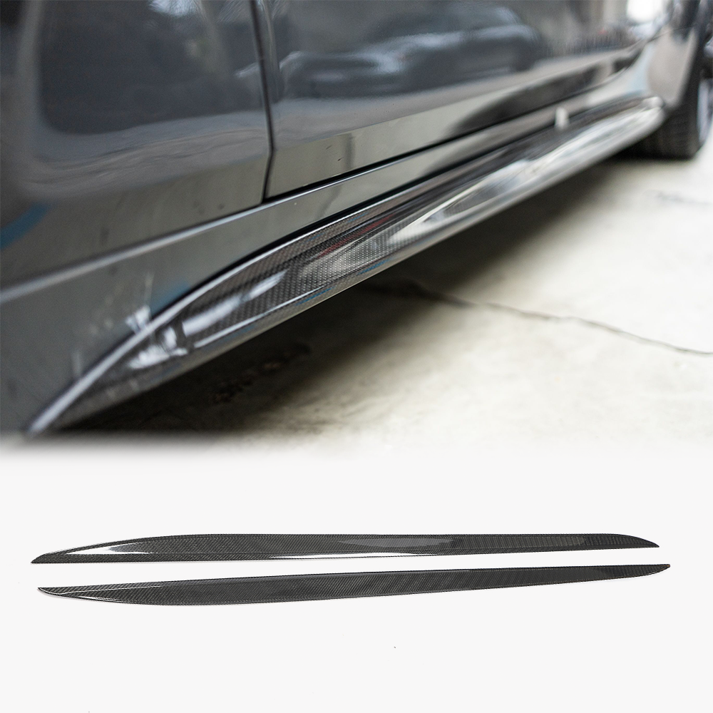 Side Skirt Extensions V2 (for G22/G23 M-Sport, Carbon) for BMW 4 Series G22/23/26 2020- - image 1