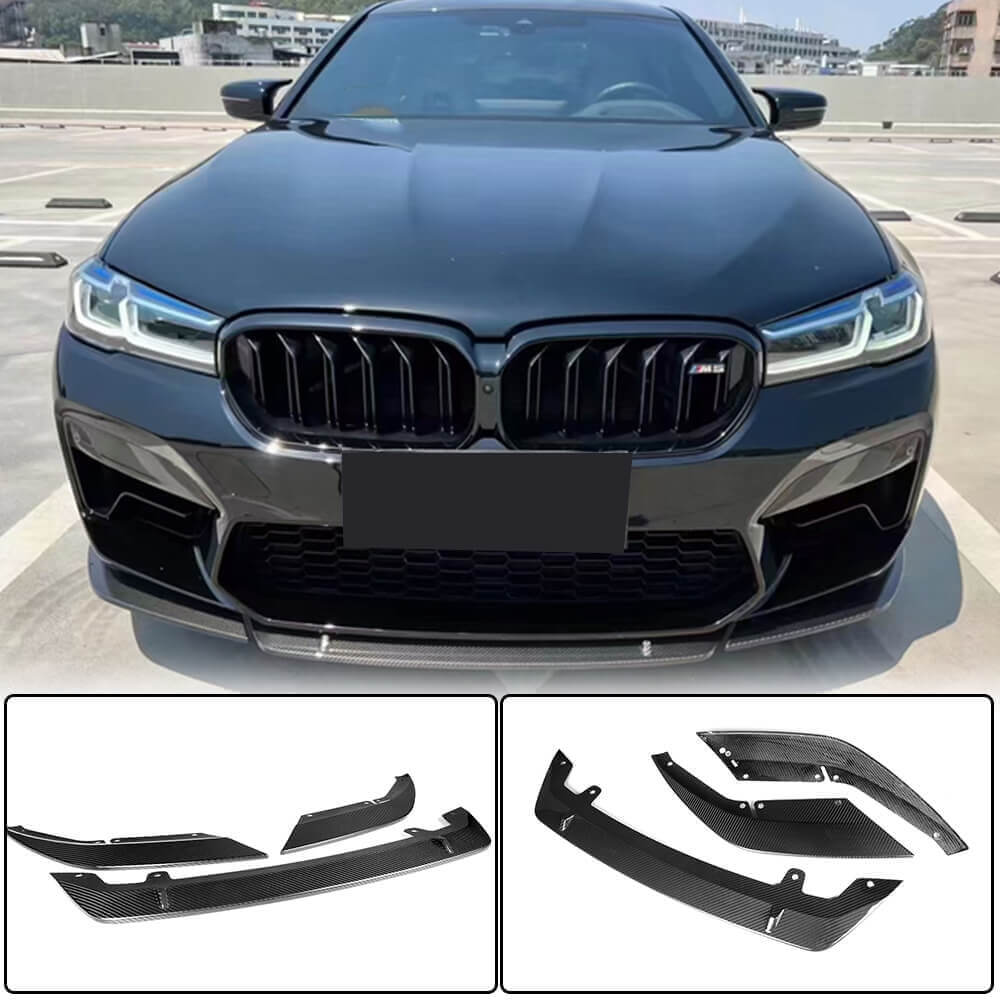 Front Bumper Lip V6 for M5 F90 2020-2024 Carbon for BMW 5 Series G30/G31 2017-2023 - image 1