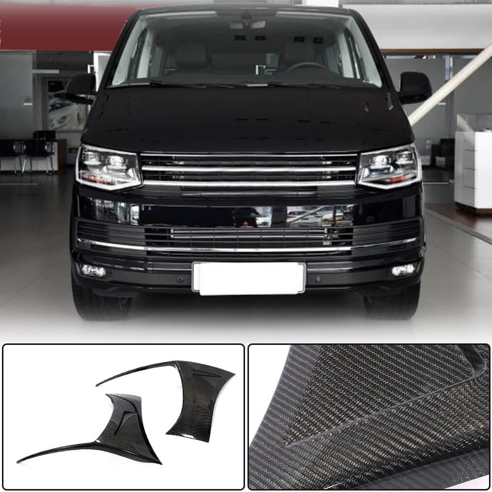 Covers on the front bumper (for 2015-2019, Carbon) for Volkswagen T6 - image 1
