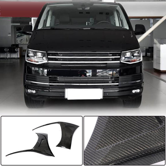 Covers on the front bumper (for 2015-2019, Carbon) for Volkswagen T6 - image 1