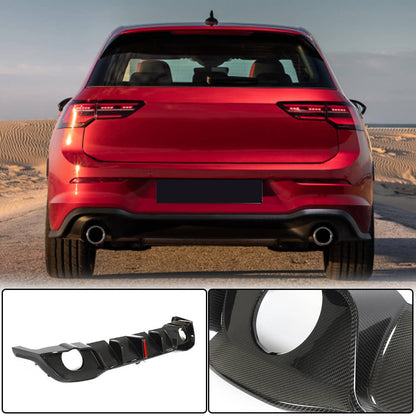 Rear Bumper Diffuser (for GTI HB, Dry Carbon) for Volkswagen Golf 8 2019- - image 1