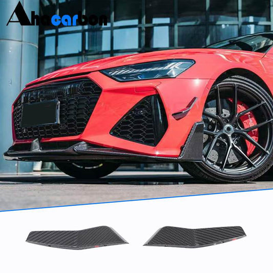 Front bumper vent covers V2 (for RS7 2018-2022, Dry Carbon) for Audi A7 2018- - image 1