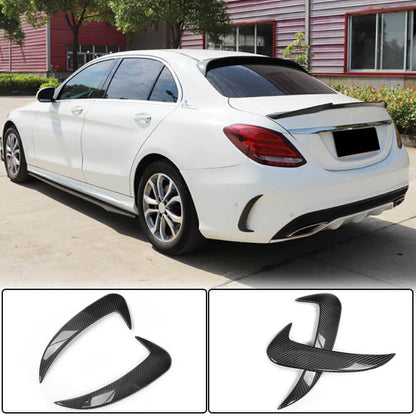 Covers on the rear bumper (for SD C43/C63 AMG 2015-2019, Carbon) for Mercedes C-class W205 2014-2021 - image 1