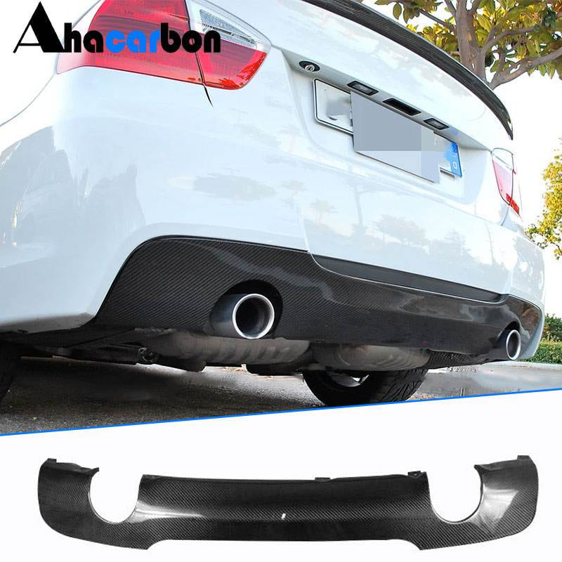 Rear Bumper Diffuser Carbon Fiber V3 (for E90 M Sport) for BMW 3 series E-90/91/92/93 2005-2011 - image 1