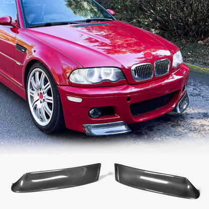 Front Bumper Flap Extensions (for M3, Carbon) for BMW 3 Series E46 1998-2006 - image 1