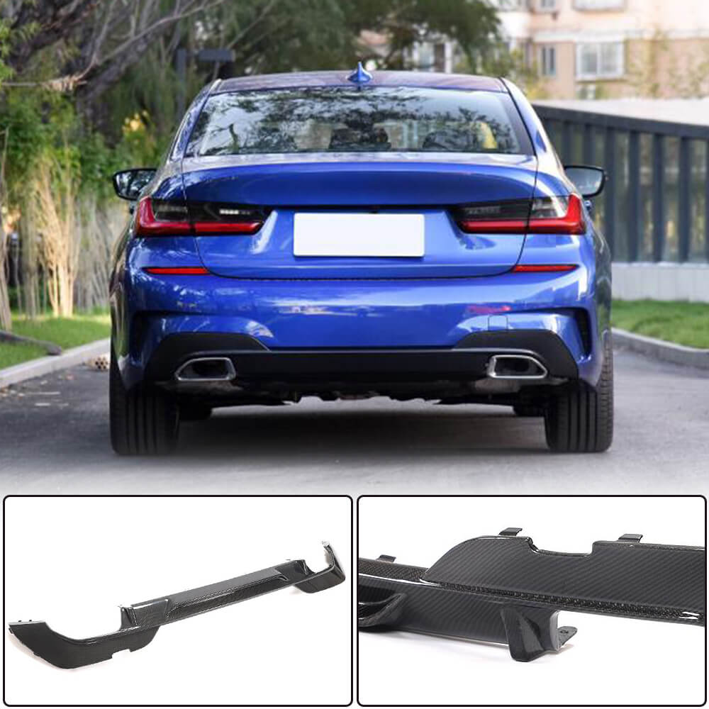 Rear Bumper Diffuser Carbon Fiber V1 (2019-2021, M-Sport) for BMW 3 series G20/21 2018- - image 1
